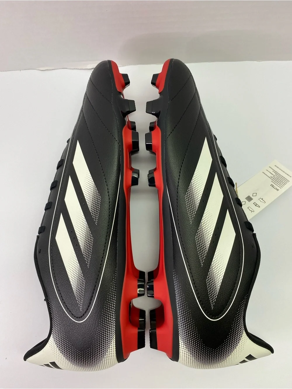 adidas Black and White Goletto IX Men's Athletic Soccer Shoes